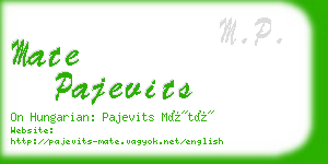 mate pajevits business card